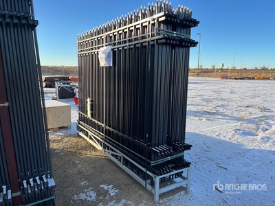 Quantity of (20) Canex 7 ft x 10 ft Powder Coated Wrought Iron bouw hek (Unused)