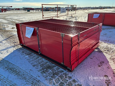 Quantity of (30) Canex 8 ft x 6 ft Powder Coated Wrought Iron bouw hek (Unused)