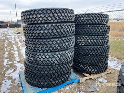 Quantity of (12) Boto BT112 11R24.5 Drive Tyres