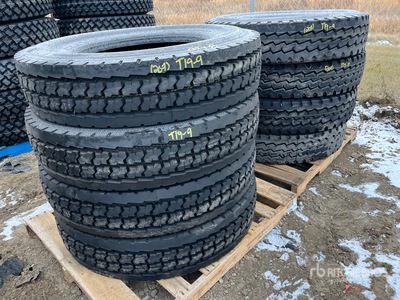 Quantity of (8) Boto BT168N 11R24.5 Open Shoulder Tires