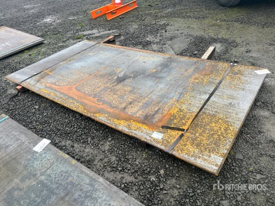 Quantity of (2) 2025 Kit Containers   6 ft 1 in x (0.5 in Thick) Steel Plates