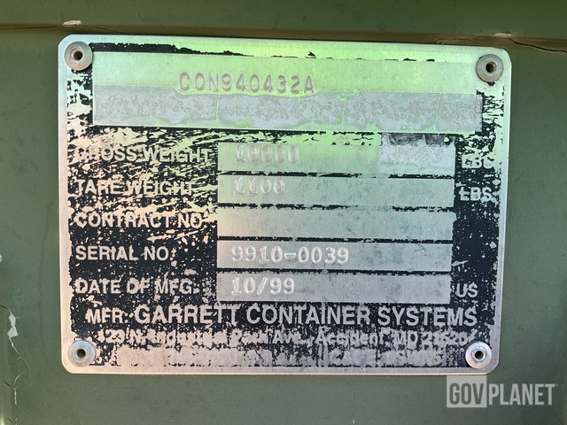 Surplus Garrett Container Systems CON940432A Storage Container in ...