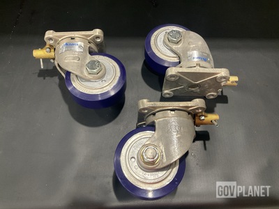 (3) Aerol SH5-1-0-SL5 Swivel Casters