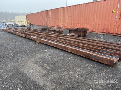Quantity of (4) 44 ft 9 in Steel Beam