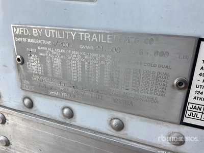 2006 Utility VSRA 53 ft T/A Caja Refrigerada / Remorque frigorifique
