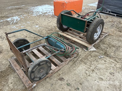 Quantity of (2) Cylinder carts 31" and 43" wide (including wheels)