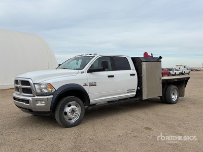 2013 Ram 5500 SLT 4x4 Crew Cab Flatbed Truck (Inoperable)
