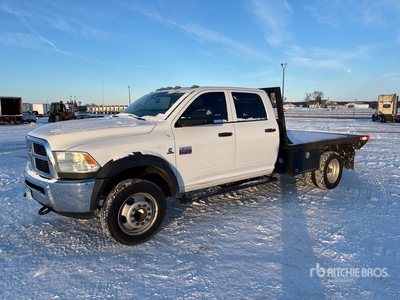 2012 Ram 5500 4x2 Crew Cab Flatbed Truck