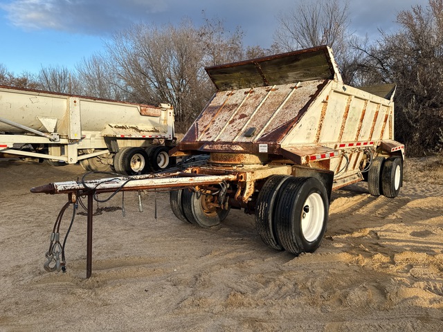 1988 Ranco 12 ft T/A Spread Axle Pup Belly Dump Trailer