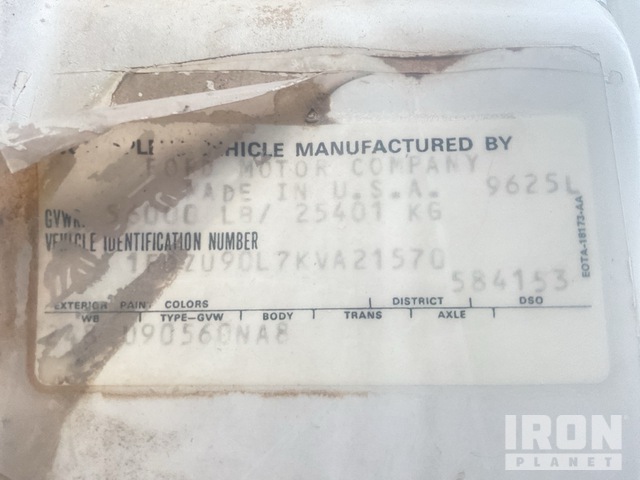 CAMIóN REVOLVEDOR 1989 FORD MCNEILUS 11 CYD