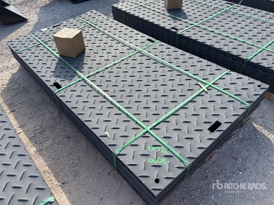 Quantity of (12) 2025 SKLP SK-LJB12 4 ft x 8 ft Polyethylene Traffic Plates (Unused)