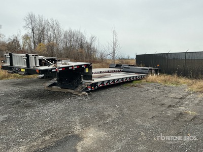 2023 BWS 35md2xext T/A 28 ft - 32 ft Extendable Removable Gooseneck Lowboy Trailer