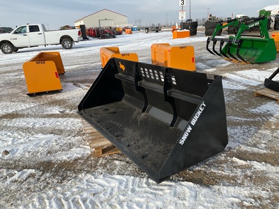 2025 Industrias America S04 90 in Snow Skid Steer Bucket (Unused)