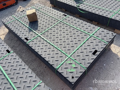 Quantity of (12) 2025 SKLP SK-LJB12 4 ft x 8 ft Polyethylene Traffic Plates (Unused)