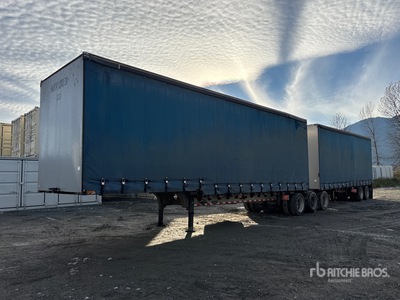 2004 Magnum 32 ft Super B-Train Lead Curtain Side Trailer