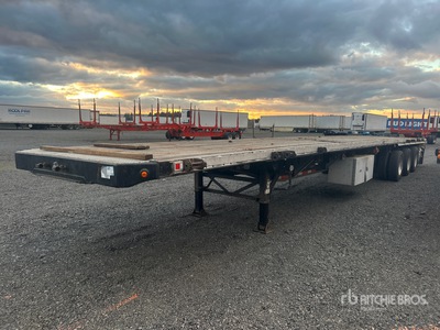2001 Manac 16453106 53 ft Quad/A Flatbed Trailer