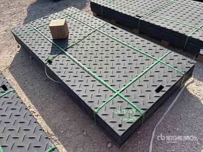 Quantity of (12) 2025 SKLP SK-LJB12 4 ft x 8 ft Polyethylene Traffic Plates (Unused)