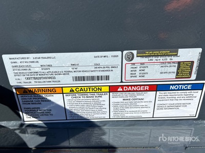 2026 X-STAR T/A 750 Gal Remolque de Combustible (Unused)