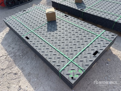 Quantity of (12) 2025 SKLP SK-LJB12 4 ft x 8 ft Polyethylene Traffic Plates (Unused)