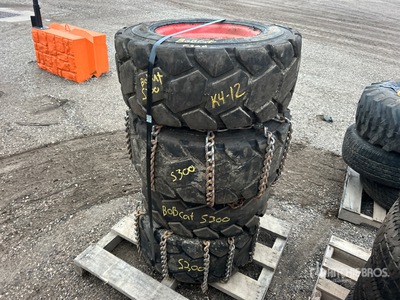 Quantity of (4) 12-16.5 Tyres - Fits Bobcat S300