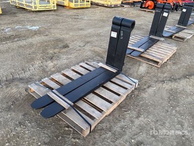 Quantity of (2) 2.5 In x 6 In x 96 In Fork Tines (Unused)