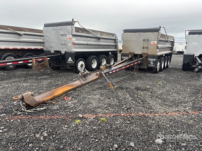 2015 OSW DS46SAL 18 ft Quad/A Pup Dump Trailer