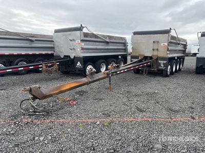 2015 OSW DS46SAL 18 ft Quad/A Pup Dump Trailer