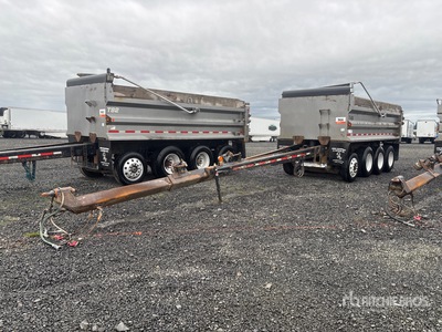 2015 OSW DS46SAL Quad/A Pup Dump Trailer