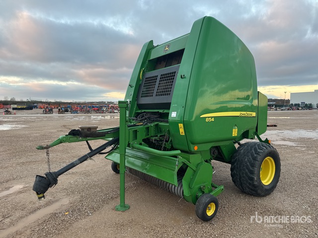 2014 John Deere 854 Presse A Balles Rondes 1 Essieu S/A Round Baler ...