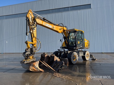 2019 JCB JS145W TAB Pelle Sur Pneus Wheel Excavator