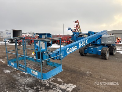 2016 Genie S-80X 4WD Diesel Telescopic Boom Lift