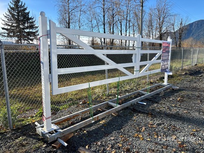 EG EarthyGrounds Gate B 20 ft x 7 ft Steel Bi-Parting Puerta de entrada (Unused)