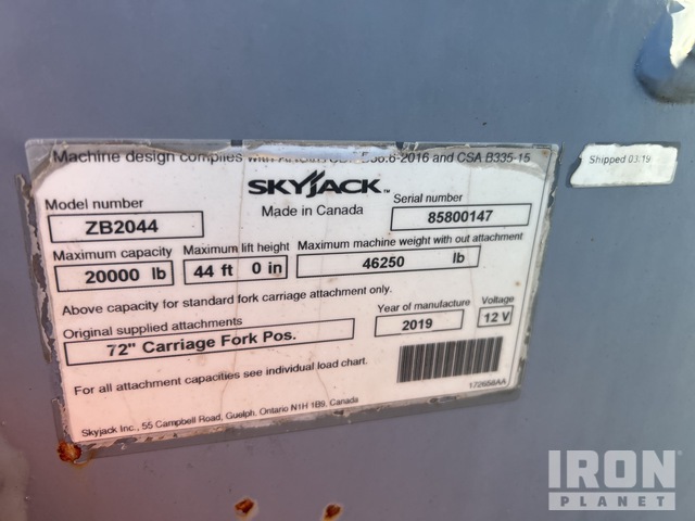 MANIPULADOR 2019 SKYJACK