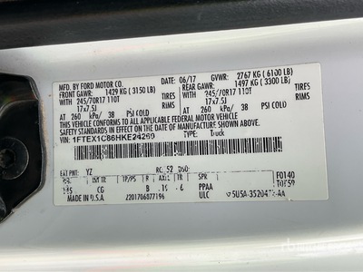 2017 Ford F-150 4x2 Extended Cab Pickup