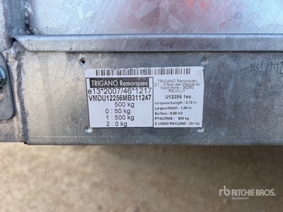 Trigano S/A Remorque 1 Essieu Remolque Portamaquinaria (Unused)