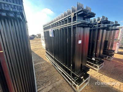 Canex Qty of (20) Power Coated 7ft x 10ft Wrought Iron bouw hek (Unused)