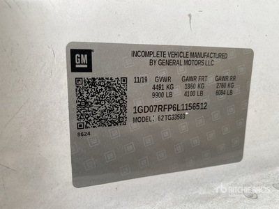 2020 GMC Savana 3500 4x2 Gekoelde Vrachtwagen