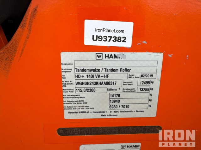 COMPACTADOR 2019 HAMM HD140IVVHF