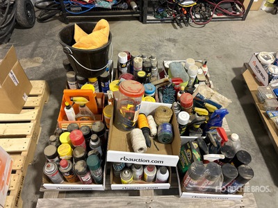 Quantity of Cleaning Supplies, Spray Paint, Starting Fluid