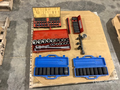 (3) 3/4 in Socket Sets, (2) 1/2 in Socket Sets Divers