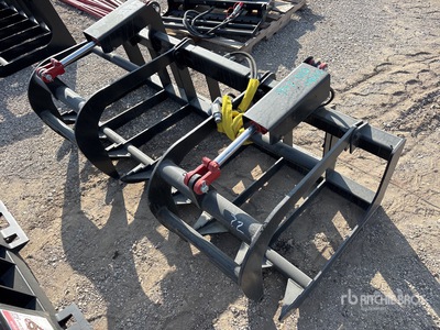 All-Star 72 In E-Series Root Skid Steer Grapple (Unused)