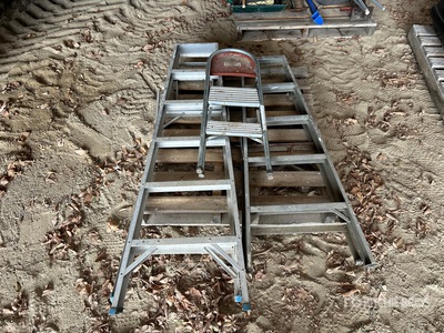 Quantity of (3) (1) 3 ft, (1) 5 ft, (1) 6 ft Aluminum Ladder