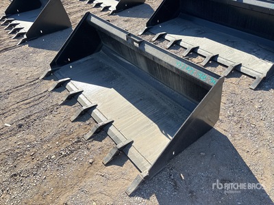 All-Star 74 in Multi-Purpose 74 In Low Pro w/Teeth Skid Steer Bucket (Unused)