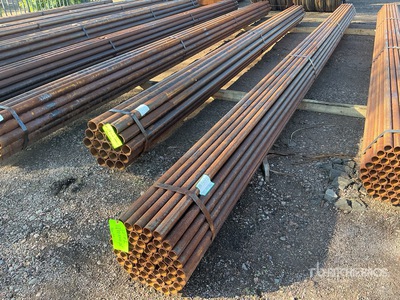 Quantity of (61) 1 7/8 in OD Blk Schedule 40 x 24 ft Steel Tubo (Unused)