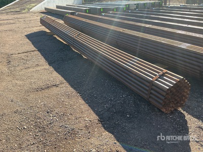 Quantity of (61) 1 7/8 in OD Blk Schedule 40 x 21 ft Steel Tubo (Unused)