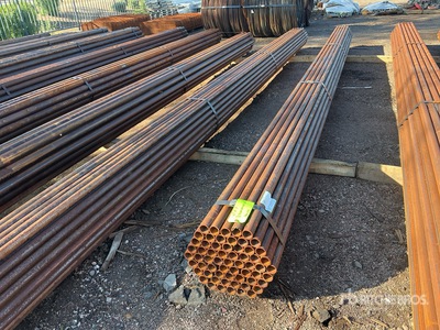 Quantity of (61) 1 5/8 in OD Blk Schedule 40 x 21 ft Steel Tubo (Unused)