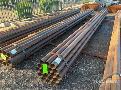 Quantity of (19) 3 1/2 in OD Blk Schedule 10 x 21 ft Steel Tubo (Unused)