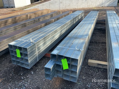 Quantity of (16) 4 in Square 11 Gauge x 16 ft 5 in Long Galvanized Divers  (Unused)