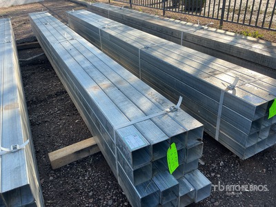 Quantity of (16) 4 in Square 11 Gauge x 17 ft 9 in Long Galvanized Divers  (Unused)