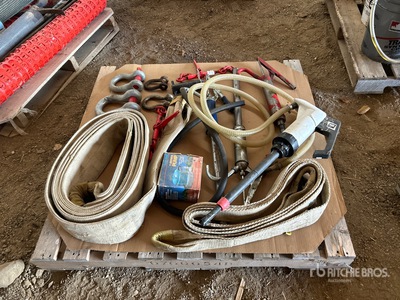Tow Strap, Manual Pump, Clevis, Ratchet Chain Binder & Water Pump Divers